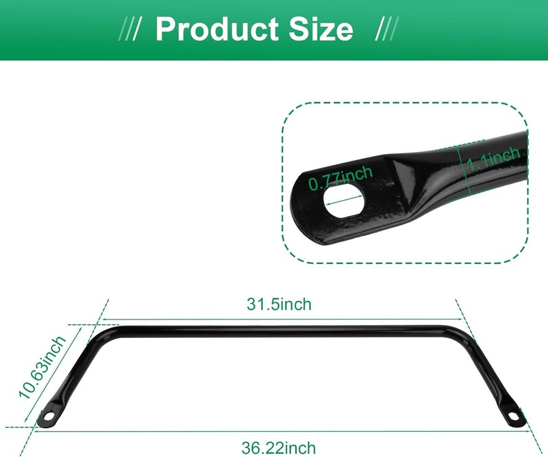 Jetuplusllc Stabilizer Tube Glossy Black 5341248-458 Compatible with Polaris Ranger 1000 Crew XP 1000 - Image 3